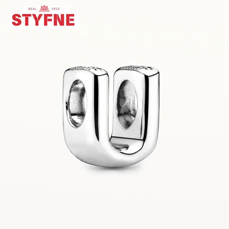 Charm Letras A-Z en Plata 925 – Abalorios Finos para Pulseras Originales Mujer