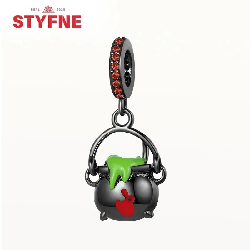 Charm Gato Negro de Plata 925 | Dije para Pulseras Pandora Mujer Joyería Fina
