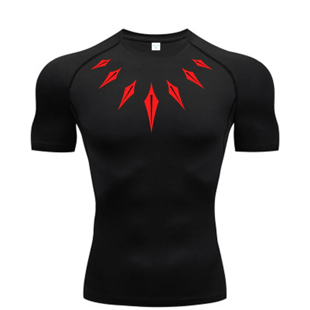 Camiseta Compresiva Anime para Hombre – Fitness, Running y Gym con Secado Rápido, Ajuste Slim y Estilo Atlético