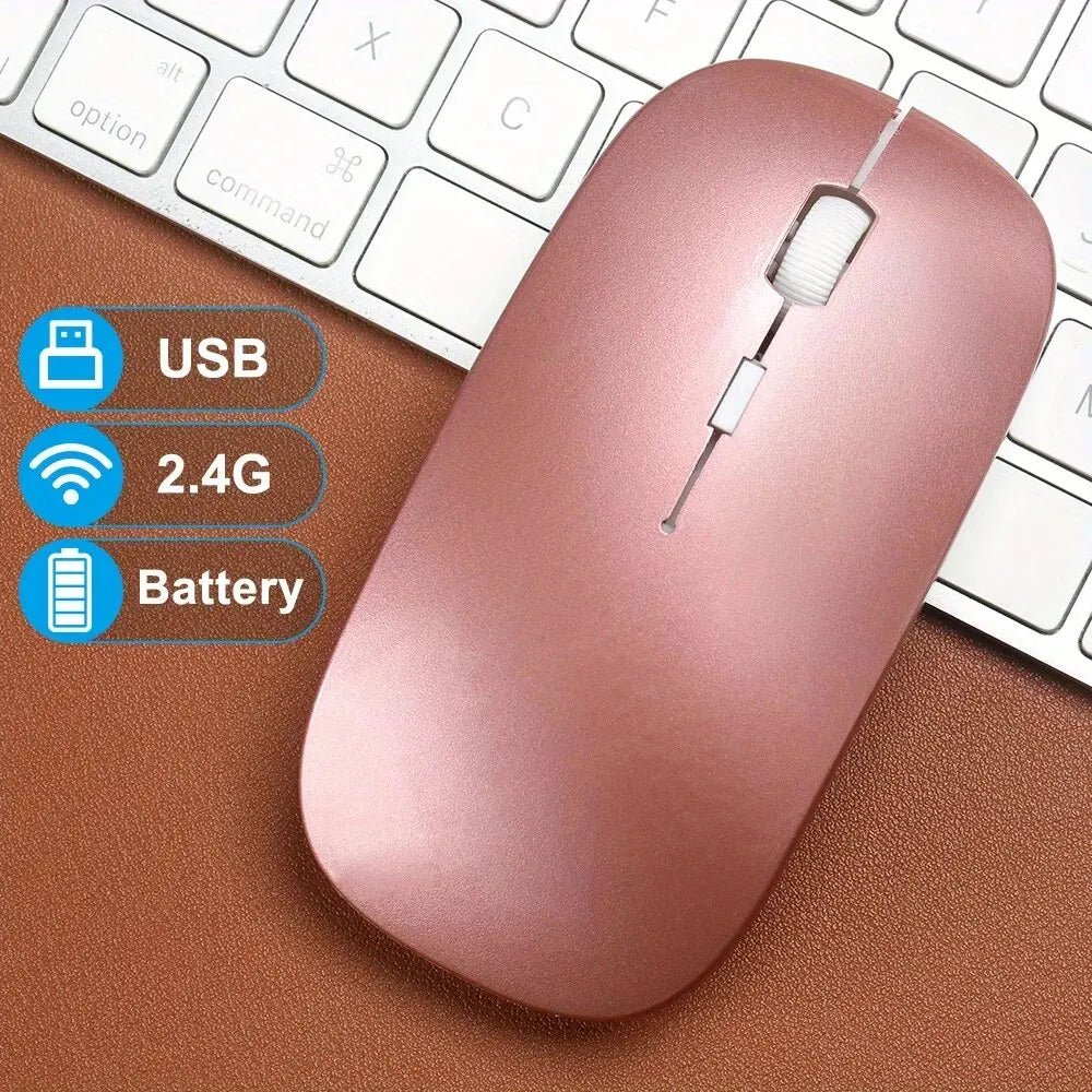 Mouse Inalámbrico RGB Recargable Bluetooth 3600DPI | Ergonómico Gaming con Retroiluminación LED