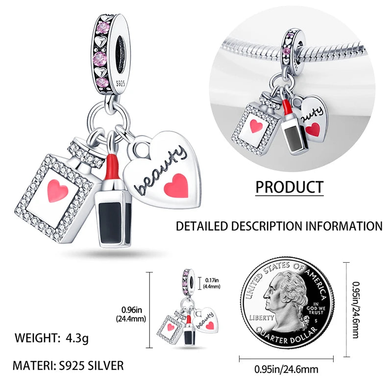 Charm Navideño Disney en Plata 925 – Abalorios Mickey y Minnie para Pulseras Originales Mujer