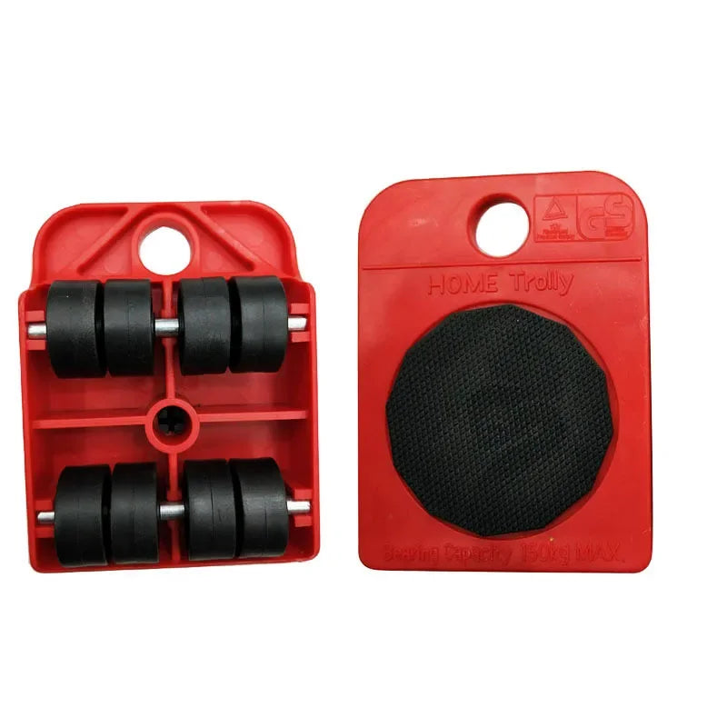 Juego de Rodillos para Mover Muebles – Transportador, Elevador y Herramienta de Mano para Objetos Pesados