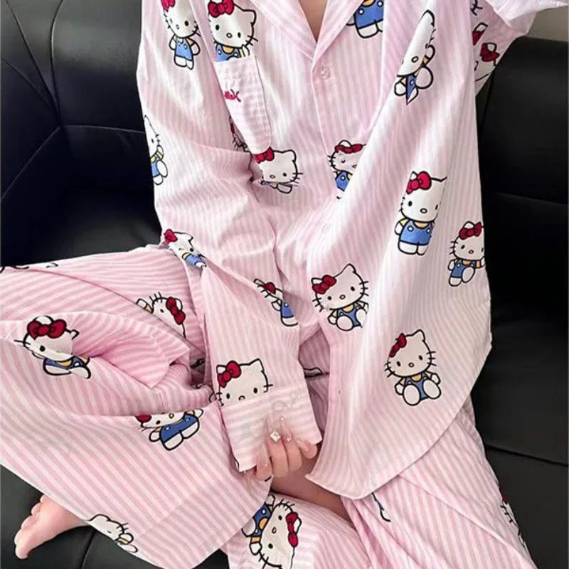 Pijama Mujer Hello Kitty | Conjunto Dulce de Manga Larga y Pantalón