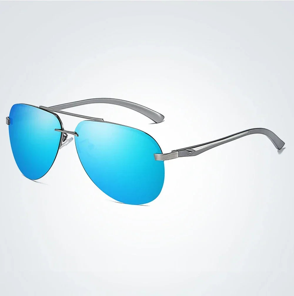 Gafas de Sol Polarizadas Clásicas Unisex | Lentes Espejo con Montura Metálica para Conducir y Viajar