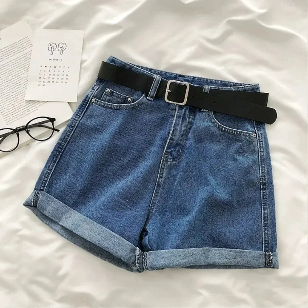 Shorts Vaqueros Mujer Verano | Denim Oversize Cintura Alta Pierna Ancha Streetwear