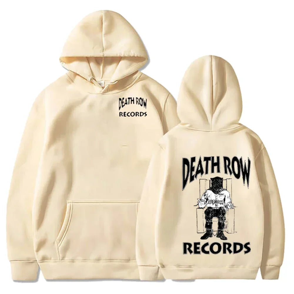 Hoodie Unisex Death Row Records Streetwear Hip Hop con Forro Polar
