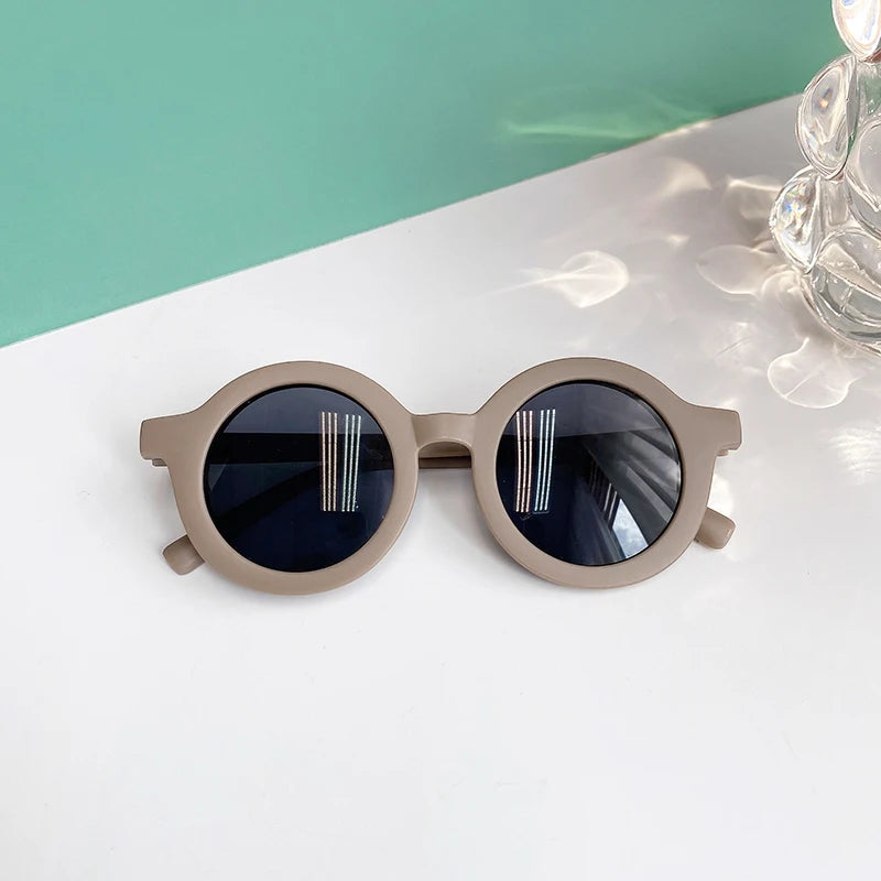Gafas de Sol Vintage Redondas para Niños | Protección UV400 Acrílico Frosted