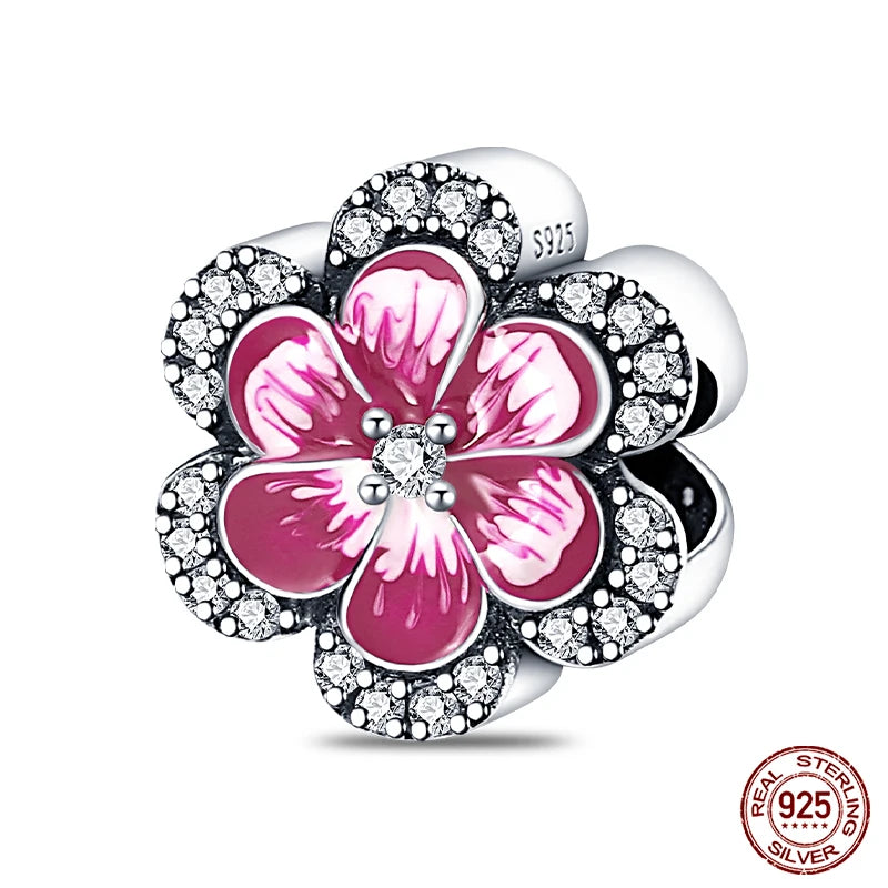 100% 925 Sterling Silver Creative Blue Luminous Firefly Charms Pendants Fit Qikaola 925 Original Bracelets DIY Birthday Jewelry