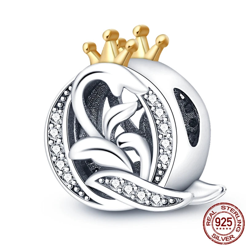 Charm letra A-Z en plata 925 – Abalorio inicial alfabeto para pulseras o collares tipo Pandora, joyería personalizada mujer