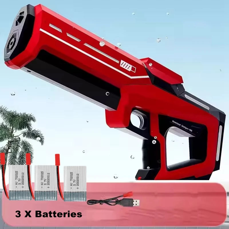 Pistola de Agua Eléctrica Potente – Juguete Automático para Niños y Adultos | Diversión de Verano Playa y Piscina