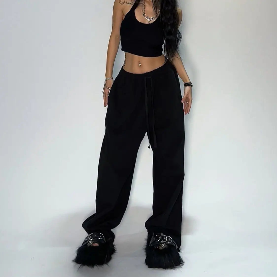 Pantalones Anchos Rectos Unisex | Estilo Hip-Hop Gótico Harajuku Retro Y2K Streetwear