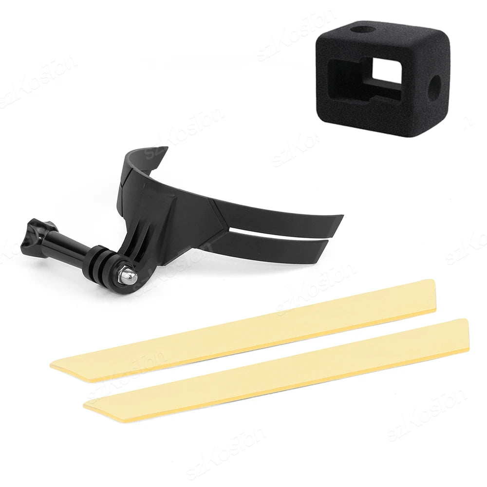 Soporte de barbilla para casco de motocicleta – Montura compatible con GoPro Hero 13/12/11/10/9/8, DJI Action 5/4 e Insta360