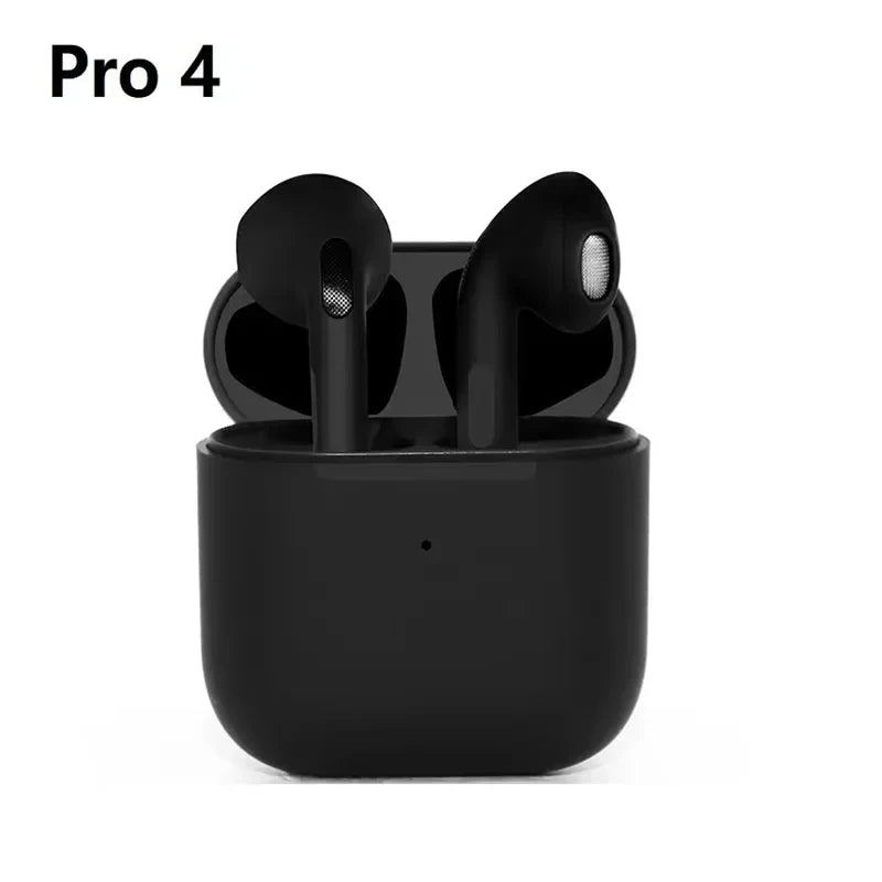 Pro4 TWS Bluetooth 5.3 – Auriculares Inalámbricos Deportivos con Micrófono, Estuche de Carga y Control Táctil