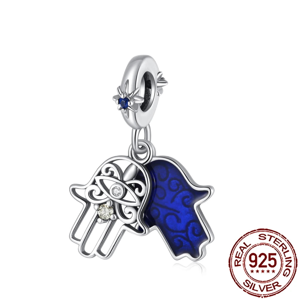 Charm Mano de Fátima con Ojo Todo lo Ve en plata 925 – Compatible Pandora, pulsera y collar mujer 2025