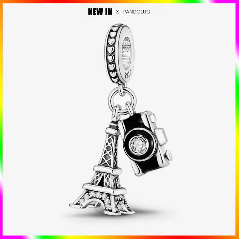Charm Torre Eiffel plata 925 – Colgante de edificio emblemático para pulsera tipo Pandora mujer