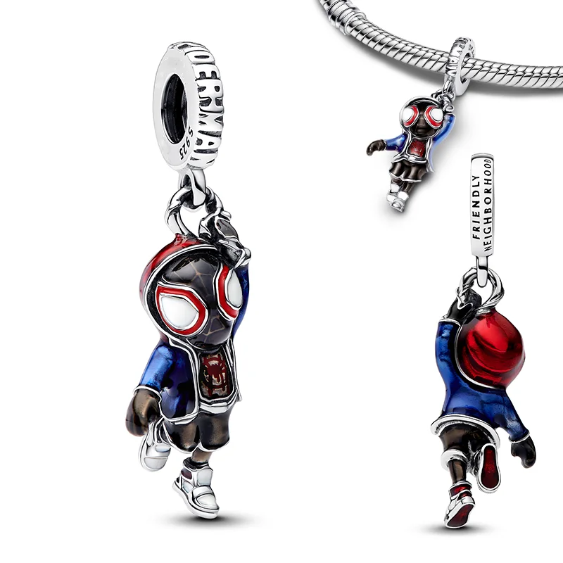 Charm Disney Marvel Plata 925 | Iron Man & Spiderman Beads Compatibles Pandora Pulseras
