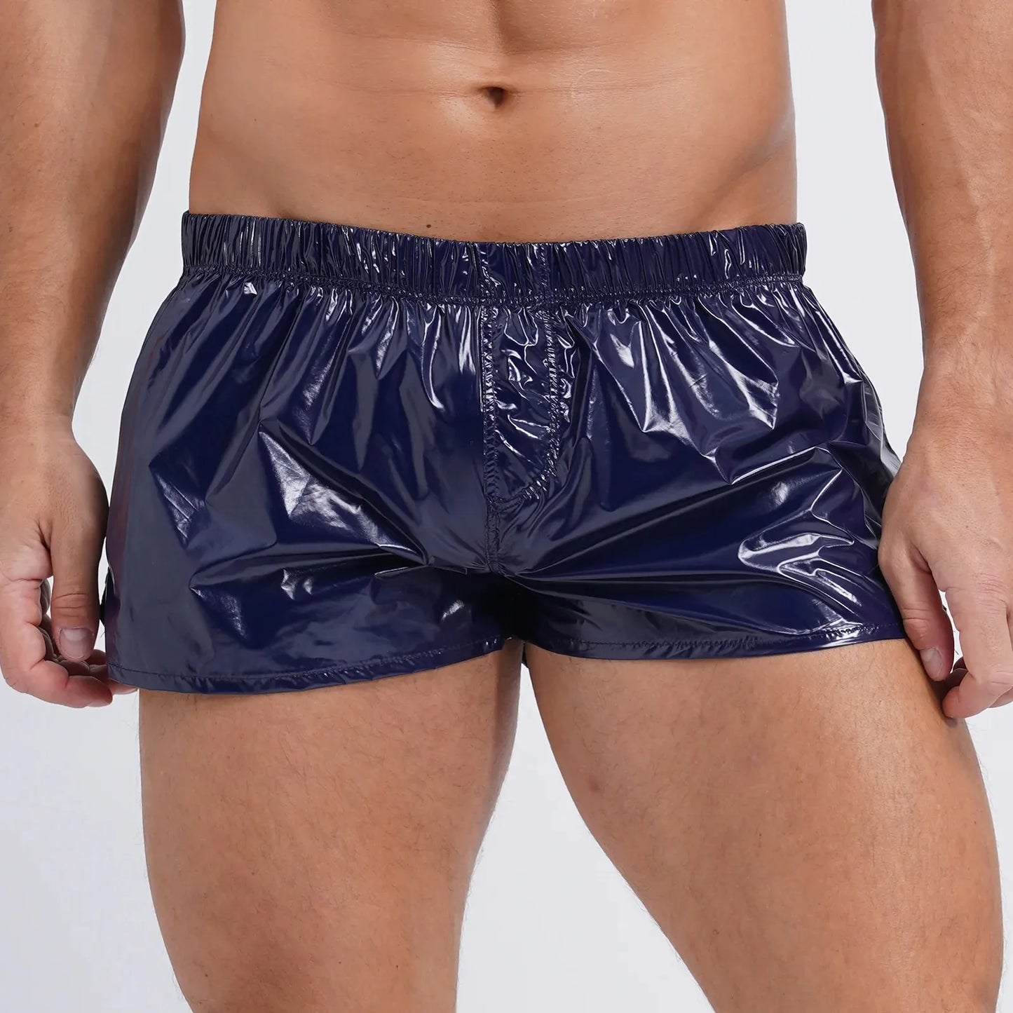 Pantaloneta Hombre Brillante Slim Fit | Bañador Low Rise con Abertura Lateral