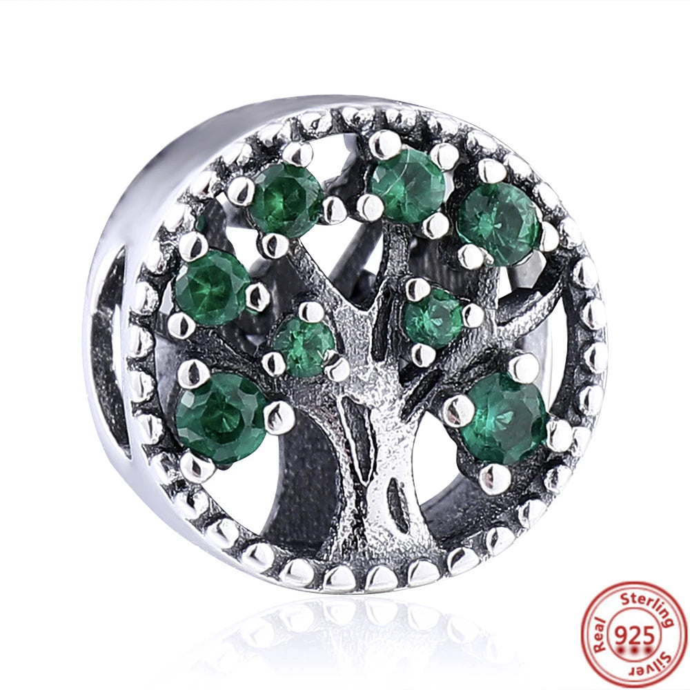 Charm trébol verde dopamina en plata 925 – Flor del bosque para pulsera DIY compatible Pandora mujer
