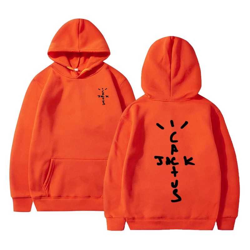 Hoodie Cactus Jack – Sudadera Unisex con Estampado Doble Cara, Moda Streetwear de Otoño