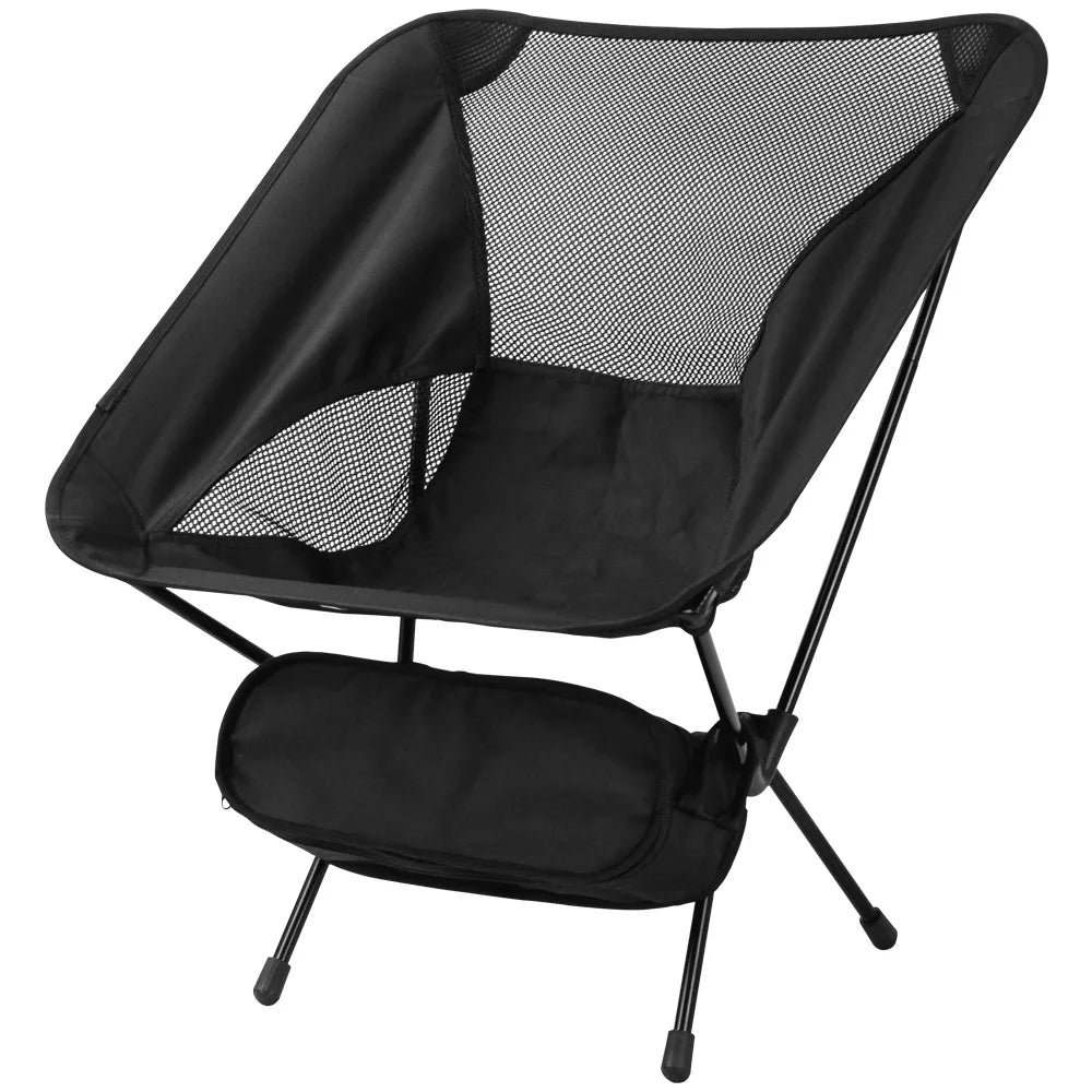Silla Plegable Ultraligera – Portátil de Aluminio y Nylon para Camping, Pesca y Jardín
