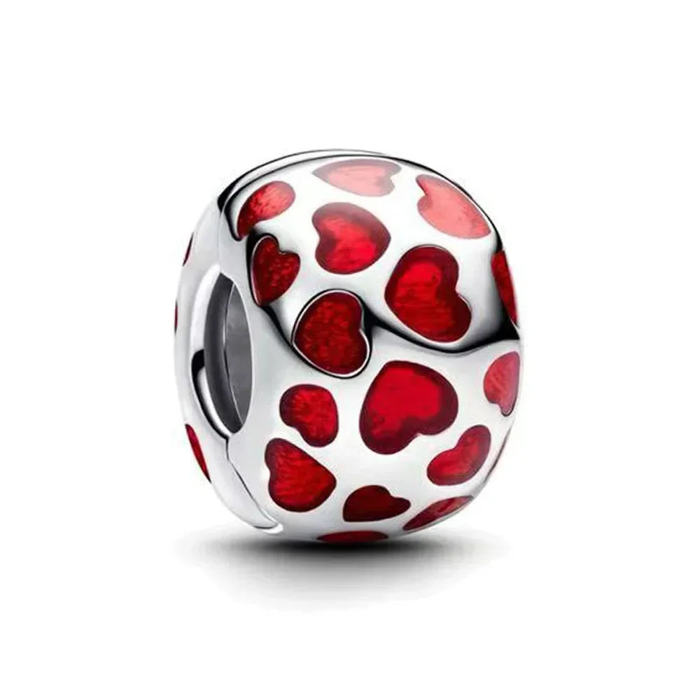 Charm Plata 925 Colgante Rosa Mariposa Corazón Flor Pájaro | Dije Para Pulsera Pandora Compatible