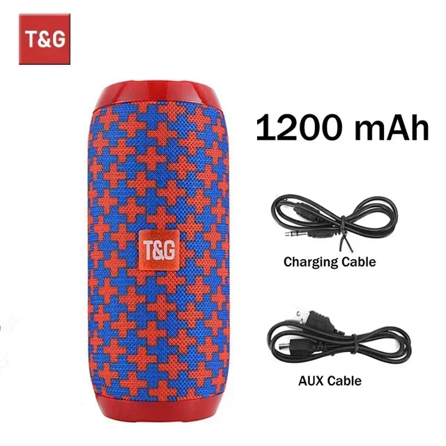 T&G TG117 Altavoz Bluetooth Portátil – Parlante Inalámbrico IPX5, Batería 10H, Manos Libres, FM, USB, TF Card