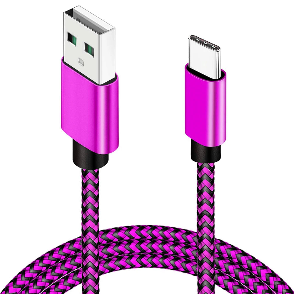 Cable USB-A a Type-C de carga rápida – Nylon trenzado, resistente y compatible con Xiaomi, Samsung, Huawei y Android