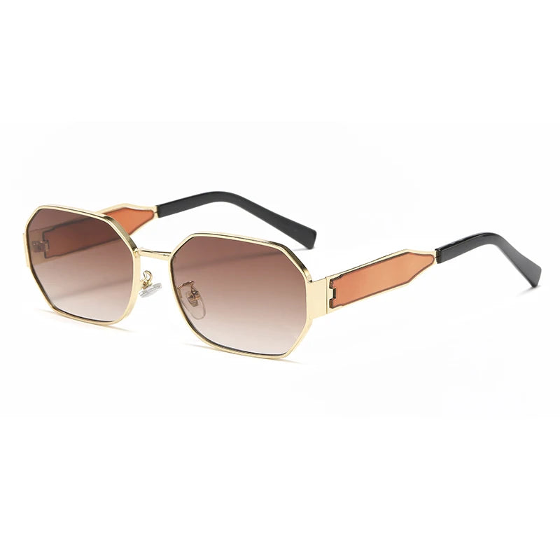 Gafas de Sol Vintage Rectangulares Unisex | Moda Retro Metal Negro Estilo Lujo