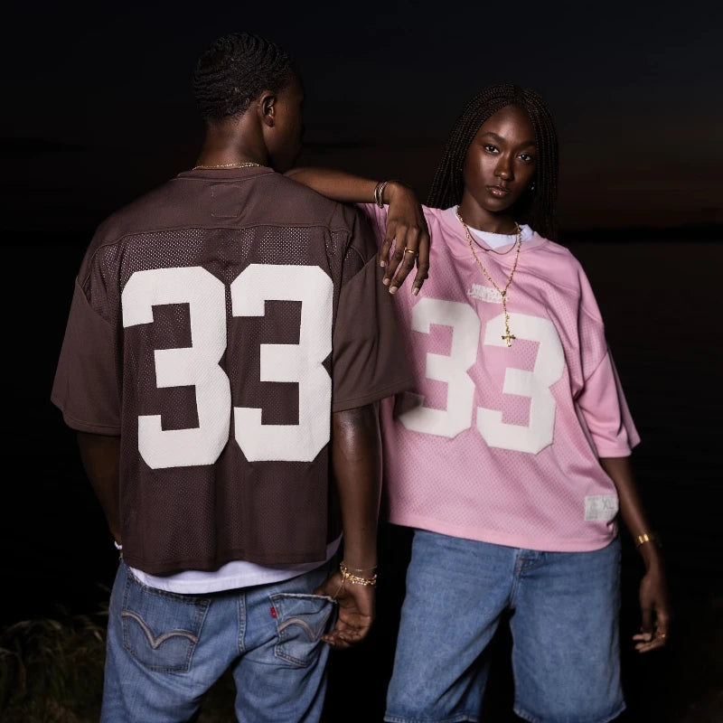 Camiseta Deportiva Unisex 2025 | Mesh Transpirable Estilo Y2K Retro Oversize