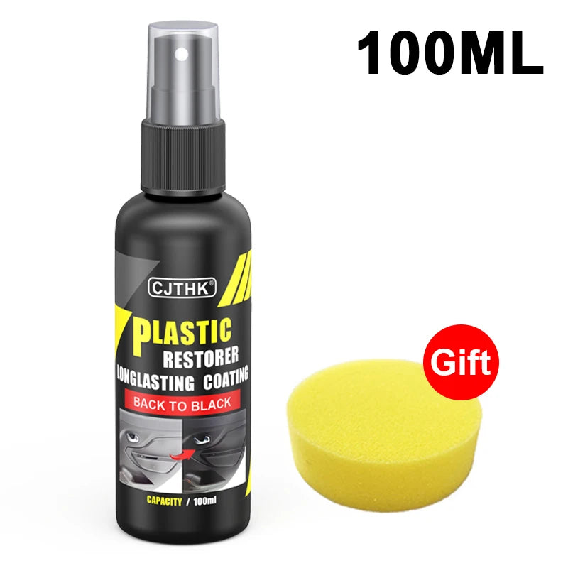 Renovador de Plásticos para Coche | Restaurador Negro Brillante y Protector de Plásticos & Cuero