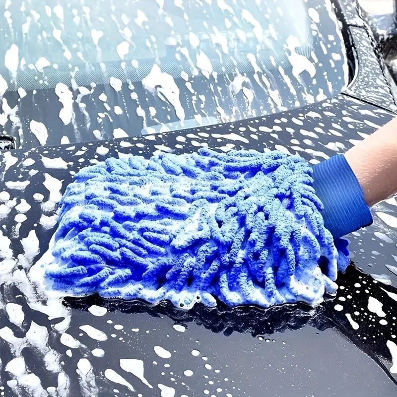 Guantes de Microfibra Chenille para Carro | 1 o 2 Piezas | Limpieza Doble Cara Ultrafina y Absorbente