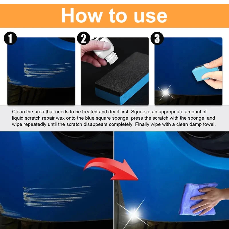 Removedor de Rayones para Coche | Pasta Reparadora y Pulidora de Pintura con Cera Anti-Rayaduras