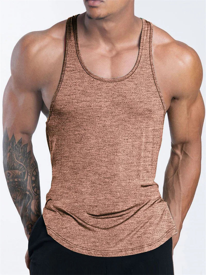 Tank Top Deportivo para Hombre – Fitness, Gym, Running y Basketball, Verano, Secado Rápido, Transpirable y Corte Loose