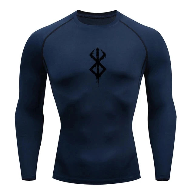 Camiseta Compresiva Anime Berserk Guts para Hombre – Gym, Running y Fitness, Manga Corta, Transpirable y Secado Rápido