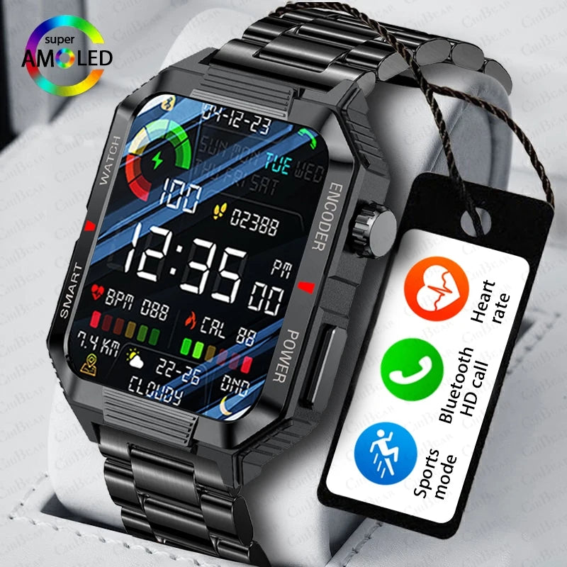 Smartwatch Deportivo GPS 1.99" HD EGC+PPG con Llamadas Bluetooth, Monitoreo Salud, NFC y 100+ Modos Deportivos – Compatible iOS/Android