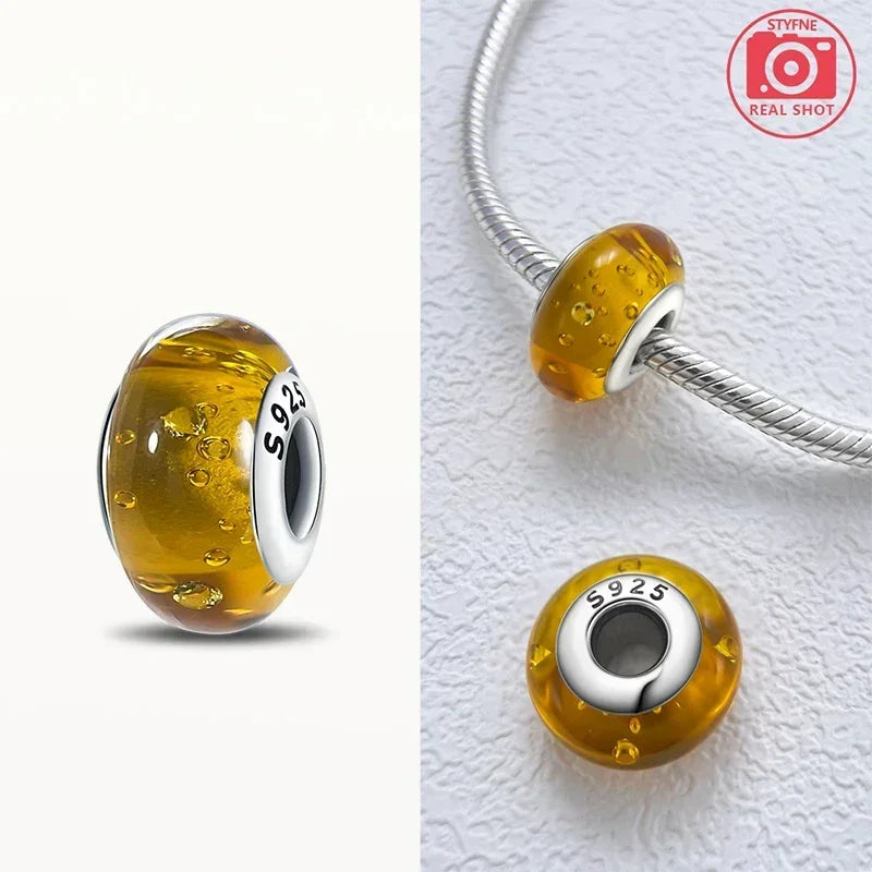 Cuenta Murano en Plata 925 | Beads de Vidrio de Colores para Pulsera Pandora Original