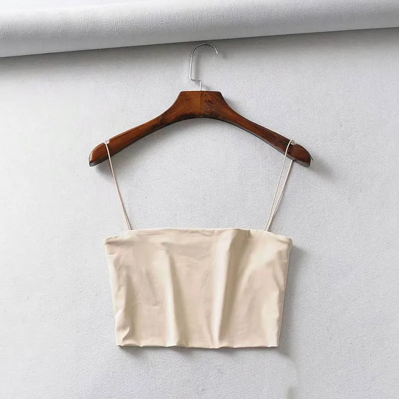 Crop Top Mujer Verano 2022 | Camiseta Corta Sin Mangas Algodón Elástico Sexy