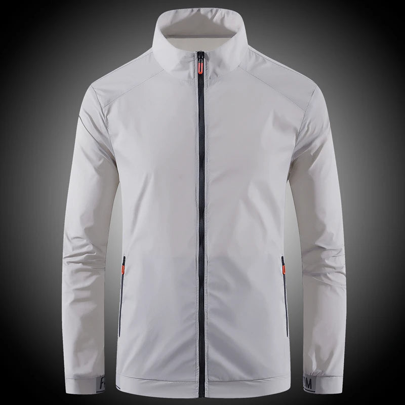 Chaqueta Ultrafina de Verano para Hombre – Ropa de Protección Solar Transpirable en Seda Helada, Resistente a Rayos UV, Estilo Casual y a la Moda