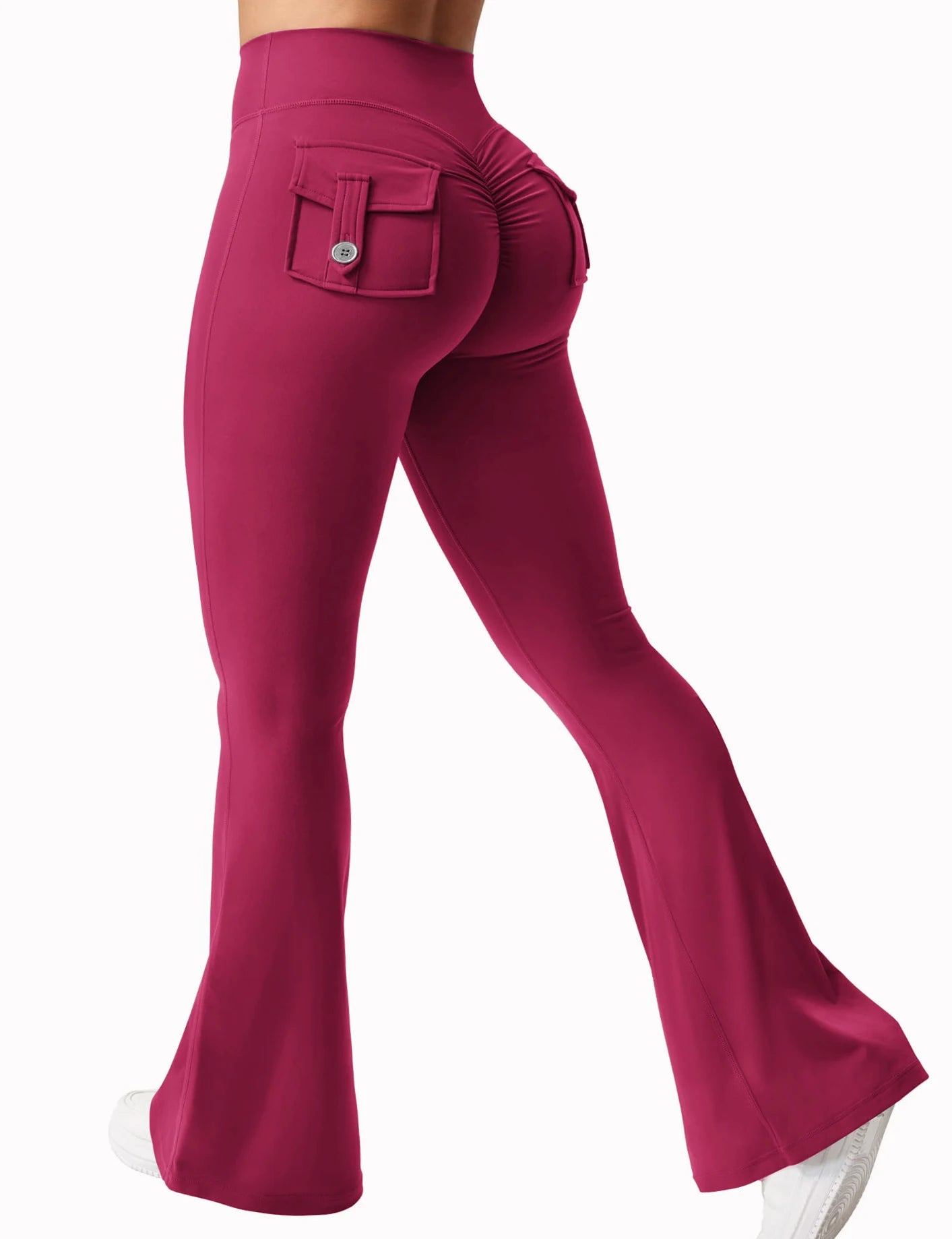 Leggings Yoga Mujer Pierna Ancha | Pantalones Deportivos Compresión con Bolsillos Estilo Naked Feeling