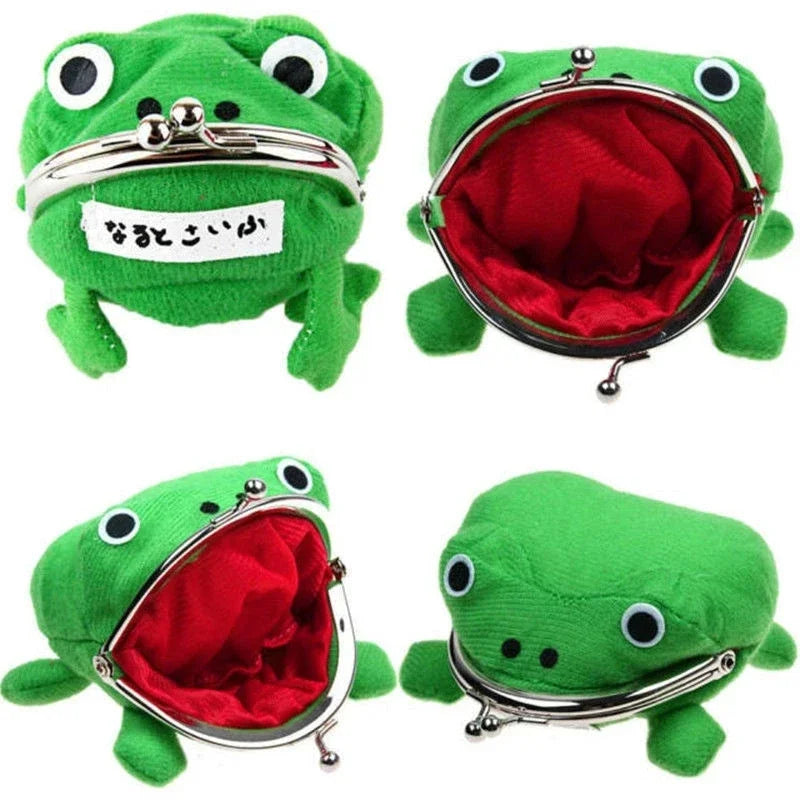 Monedero Llavero de Peluche Rana Anime | Monedero de Monedas Adorable con Diseño de Rana Cosplay, Accesorio de Bolso para Mujer