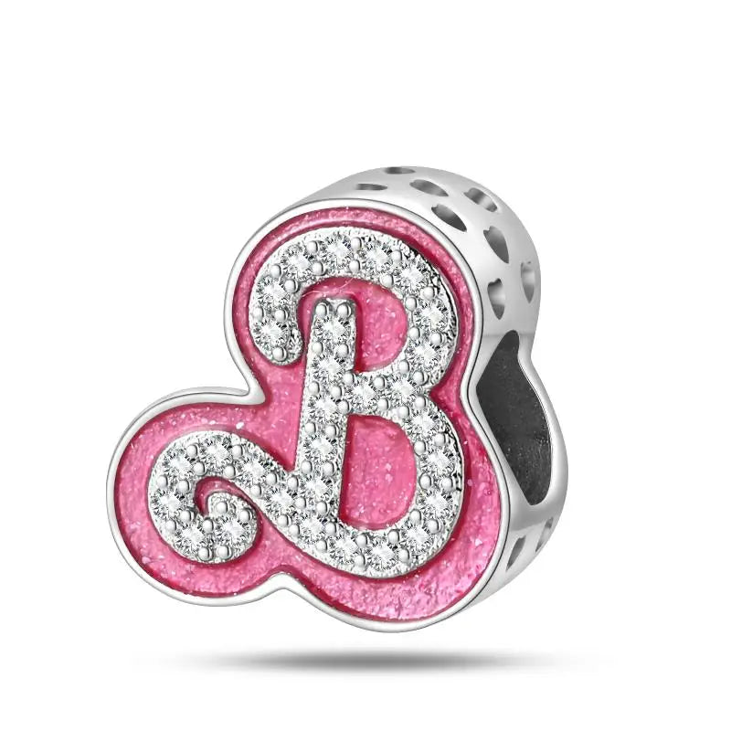 Charm Espejo Mágico Princesa Ángel Rosa en Plata 925 – Beads Compatibles Pandora Mujer Joyería DIY