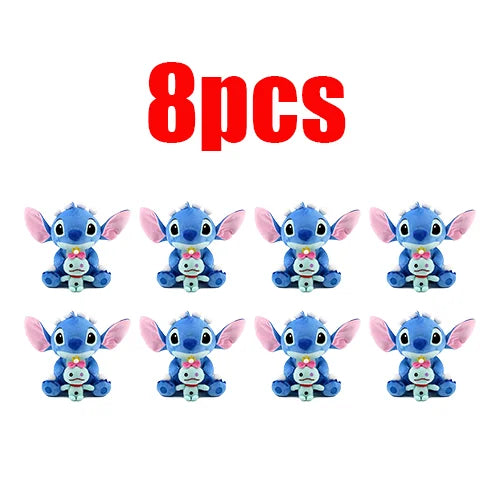 Peluche Stitch Disney 4/8 Pulgadas – Muñeco de Peluche Azul/Rosa | Juguete Anime Lilo & Stitch Regalo para Niños