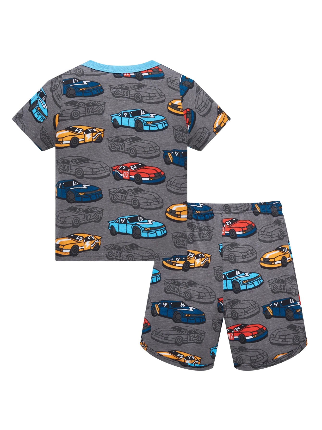 Pijama Infantil Niño Verano | 100% Algodón Conjunto 2 Piezas Carros Dibujos Animados