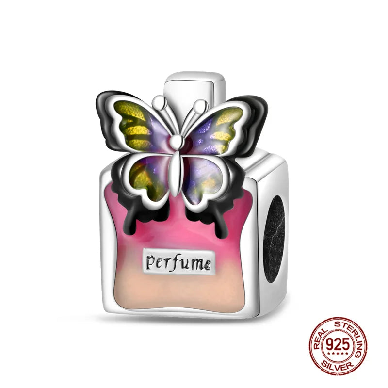 Charm Mariposa de Plata 925 | Dije para Pulsera o Collar 3mm Mujer Joyería Fina