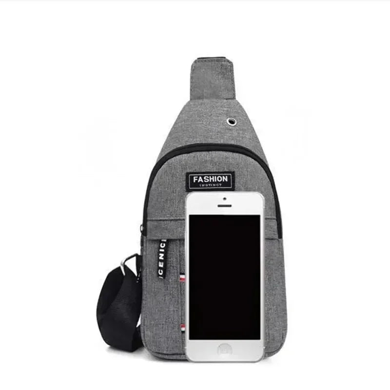 Bolso cruzado minimalista para hombre – Bandolera ligera antirrobo de gran capacidad para deporte, running y actividades al aire libre