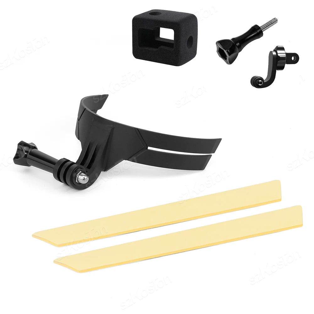 Soporte de barbilla para casco de motocicleta – Montura compatible con GoPro Hero 13/12/11/10/9/8, DJI Action 5/4 e Insta360