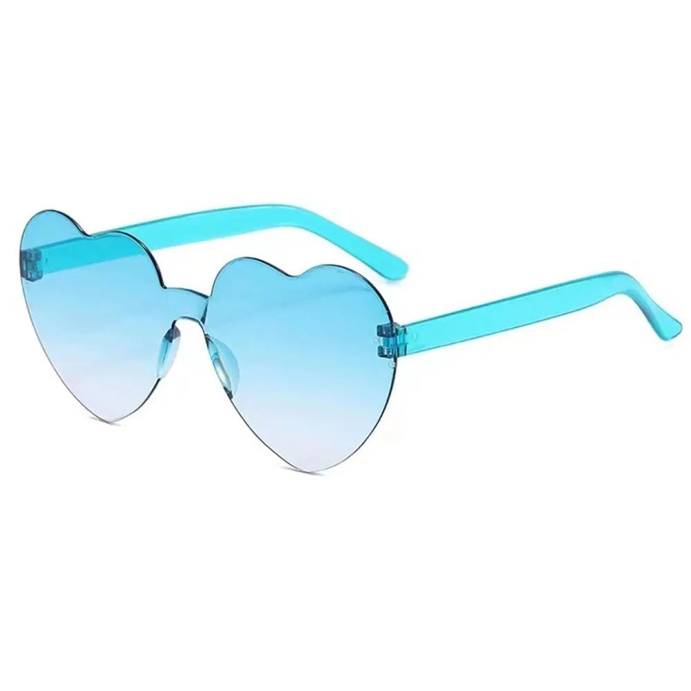 Gafas de Sol Jelly Corazón Degradado | Lentes Coloridas Protección UV Mujer Hombre