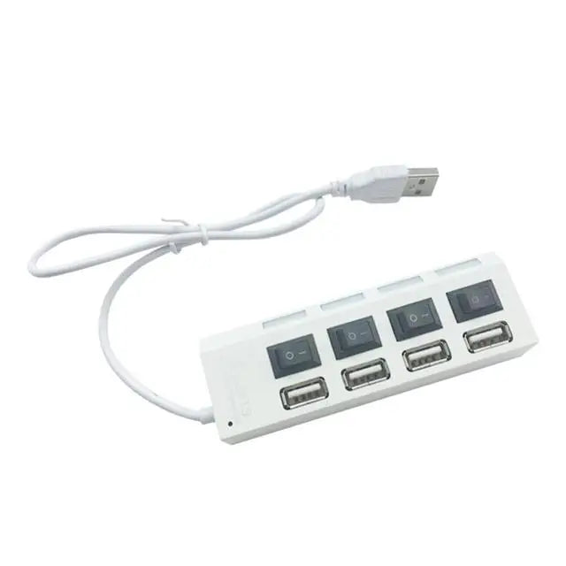 USB Hub 7 Puertos 2.0 – Adaptador Extensor de Datos para Laptop y PC