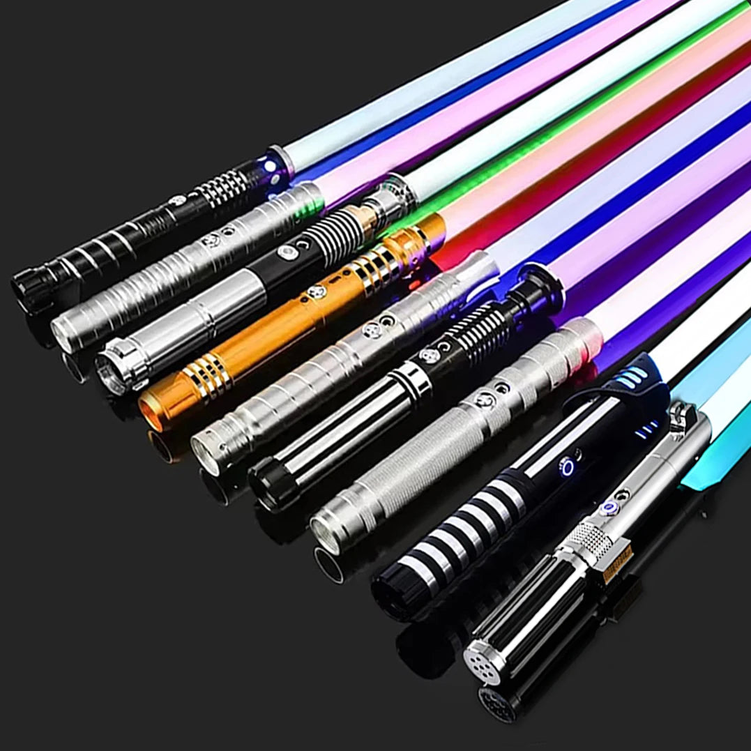 Sable de Luz RGB Metálico – Lightsaber de Juguete con Efectos Láser, Espada de Batalla y Lightstick Inspirado en Kpop