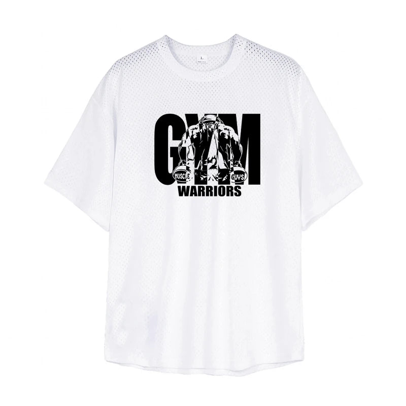 Camiseta Deportiva Oversized Hombre | Casual Gimnasio Fitness Verano | Malla Transpirable Secado Rápido
